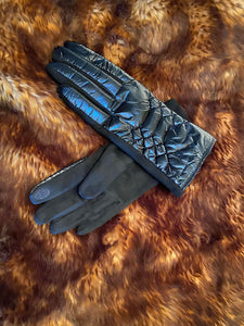 Black Patent Gloves