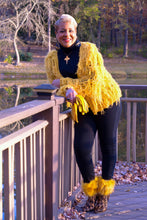 Load image into Gallery viewer, Gold Net/Tassel Cardigan
