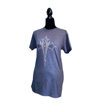 Load image into Gallery viewer, Denim T-Shirt w/ Clear Crystals