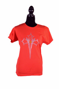 Red T-Shirt w/Clear Crystals